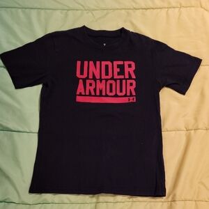 Under Armour Black and Red T-Shirt. Boys Size 7